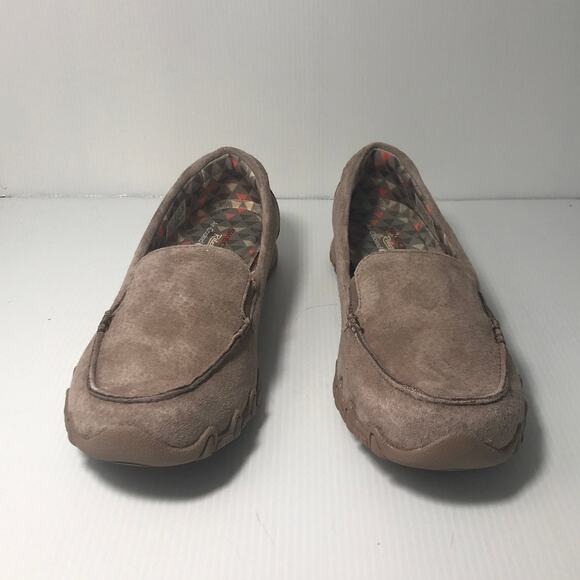 NWT Skechers Relaxed Fit Air-Cooled Memory Foam Brown Suede Slip-On Shoes 8.5 - Picture 1 of 7
